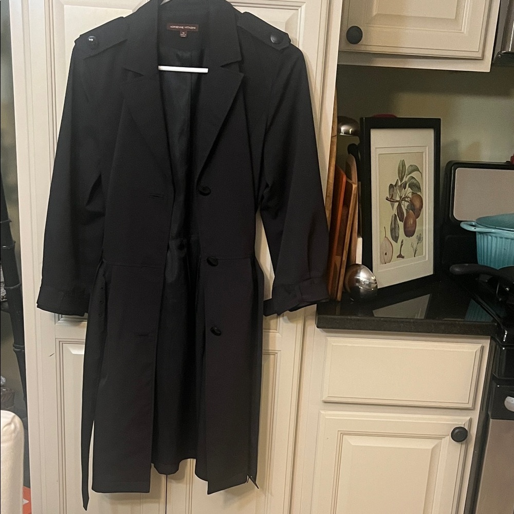 Adrienne Vittadini Black Trench Coat